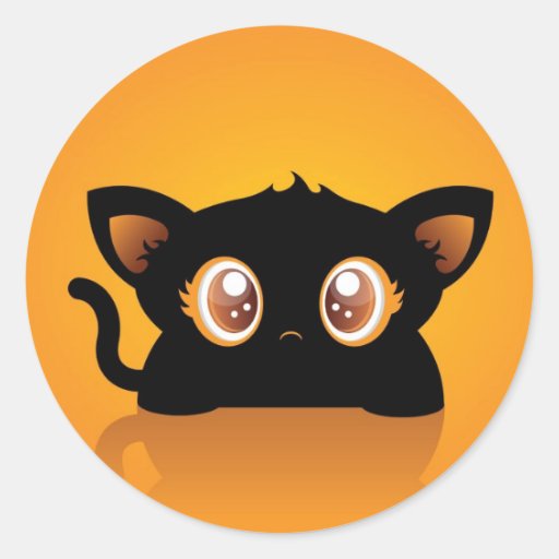Halloween cat sticker