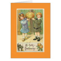 Halloween Children pumpkin vintage -Cards