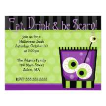 Halloween Cocktail Party Invitation