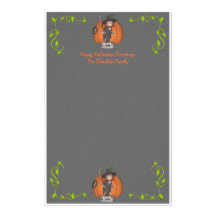 Halloween Creepy Kid Witches Stationery