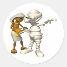 Halloween Dance Round Stickers