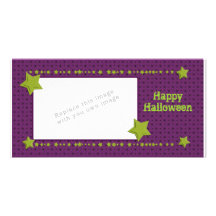Halloween Design with Spiders Customized Photo Card