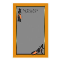 Halloween Elfin Witches Stationery