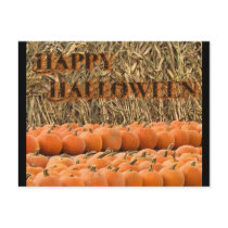 halloween fall Autumn scenery postcard