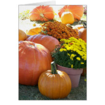 Halloween Fall Scene Greeting Card