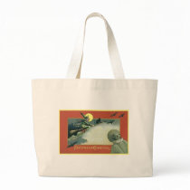 Halloween Flying Witch and Bats Bag
