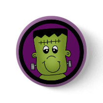 Halloween Frankie Tshirts and Gifts Button