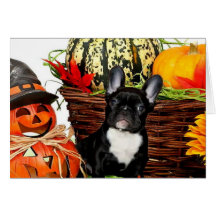 Halloween French Bulldog Greeting Card