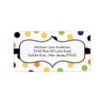 Halloween Fun Dots  Return Address Labels.