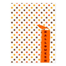 Halloween Fun Orange Raven Post Card