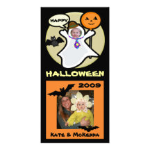 Halloween Ghost Custom Photo Card