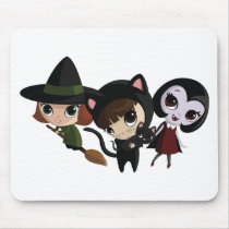 Halloween Girls Mouse Mats