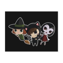 Halloween Girls Post Card