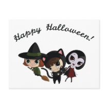 Halloween Girls Postcards