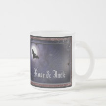 Halloween / Gothic full moon bat Template Coffee Mugs