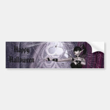 Halloween Gothic Mechanika Girl Bumper Sticker