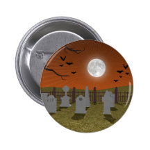 Halloween: Graveyard Scene: Buttons