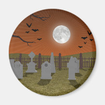 Halloween: Graveyard Scene: Refrigerator Magnets