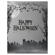 Halloween Graveyard Scene Silhouette Full Colour Flyer