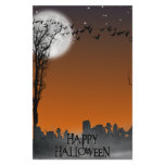 Halloween Graveyard Scene Silhouette stationery