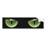 Halloween Green Cat Eyes Bumper Sticker
