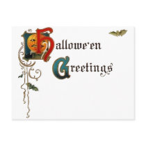 Halloween Greeting Postcard