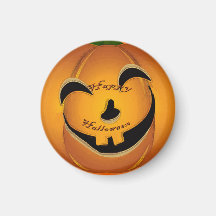 Halloween Happy Pumpkin Face Fun Magnet