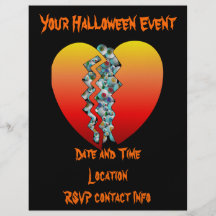 Halloween Heart Eyeballs Personalized Flyer