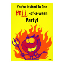 Halloween- HELL of a ween Party! Invite