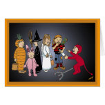 Halloween heureux badine la partie cartes