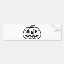 Halloween Jack O' Lantern Bumper Sticker