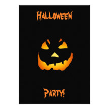 Halloween: Jack-O-Lantern Face: Invitation Card