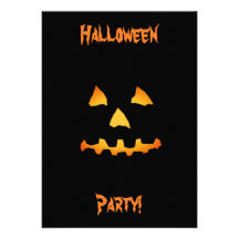 Halloween: Jack-O-Lantern Face: Invitation Card
