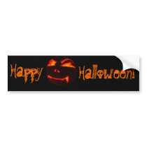 Halloween Jack O' Lantern Pumpkin Bumper Stickers