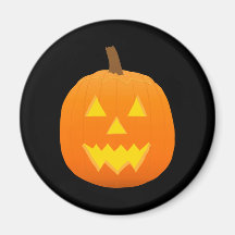 Halloween: Jack-O-Lantern: Pumpkin: Fridge Magnet