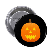 Halloween: Jack-O-Lantern: Pumpkin: Pinback Button