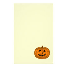 Halloween Jack O Lantern Pumpkin Stationery Paper