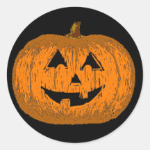 Halloween Jack O Lantern Pumpkin Sticker