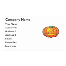 Halloween Jack O' Lantern Winking Pumpkin Business Card