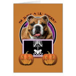 Halloween - Just a Lil Spooky - Bulldog Greeting Card