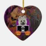 Halloween - Just a Lil Spooky - Cairn - Teddy Bear Christmas Tree Ornaments