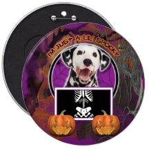 Halloween - Just a Lil Spooky - Dalmatian Buttons