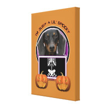 Halloween - Just a Lil Spooky - Doxie - Winston Gallery Wrap Canvas