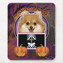 Halloween - Just a Lil Spooky - Pomeranian Mousepads