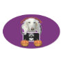 Halloween - Just a Lil Spooky - Saluki Oval Sticker