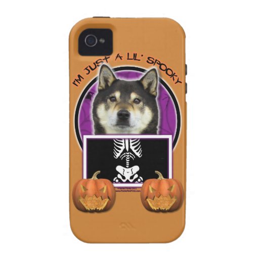 Halloween - Just a Lil Spooky - Shiba Inu - Yasha Case-Mate iPhone 4 Cases