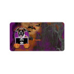 Halloween - juste un Lil éffrayant - boxeur - Vind Étiquette D’adresse