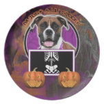 Halloween - juste un Lil éffrayant - boxeur - Vind Assiette