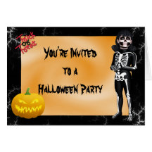 Halloween kids Fractal Invitation template Greeting Card