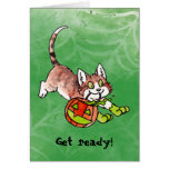 Halloween Kitty Greeting Card Party Invitation